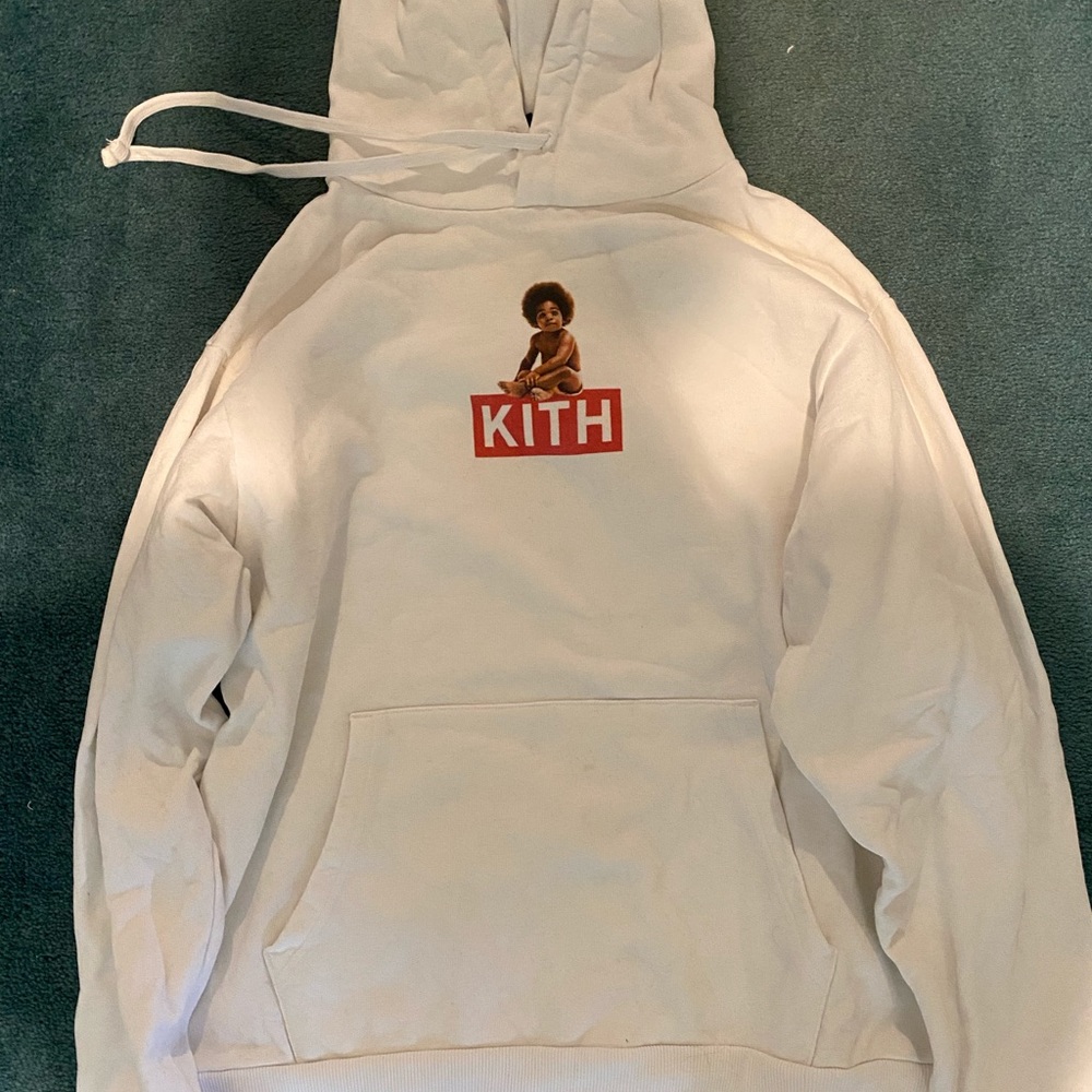 Kith x Biggie Classic Logo Hoodie White Medium